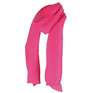 Sarlini Langwerpige Plisse Sjaal Fuchsia