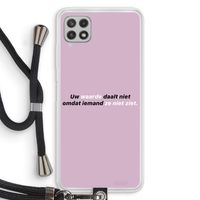 uw waarde daalt niet: Samsung Galaxy A22 4G Transparant Hoesje met koord