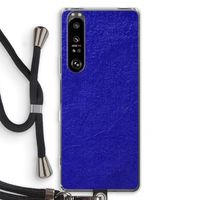 Majorelle Blue: Sony Xperia 1 III Transparant Hoesje met koord