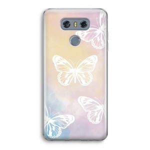White butterfly: LG G6 Transparant Hoesje
