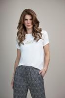 Elvira Casuals T-shirt Wild Essence E2 26-065 T-shirt Korte Mouw 15 Off White