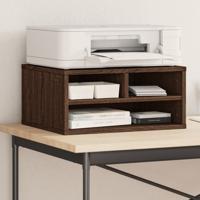 VidaXL Printerkastje 49x40x22,5 cm bewerkt hout bruin eikenkleurig VidaXL Printerkastje 49x40x22,5 cm bewerkt hout bruin eikenkleurig