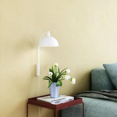 Witte wandlamp met opaalglas schakelaar & E14 fitting Nordlux Ellen
