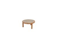 Finn coffee tafel teak keramiek sabbia panna dia. 63 cm - 4so