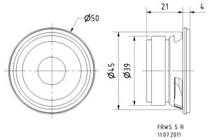 Visaton FRWS 5 R - 8 Ohm 2 inch 5 cm Breedband-luidspreker 4 W 8 Ω Zwart
