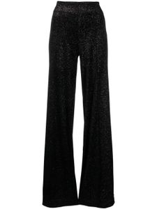 Viktor & Rolf pantalon évasé à paillettes - Noir