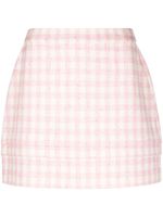 SHUSHU/TONG minijupe trapèze à motif damier - Rose