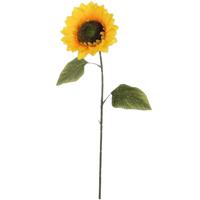 Kunstbloem Zonnebloem tak - 72 cm - geel - kunst zijdebloem - decoratie
