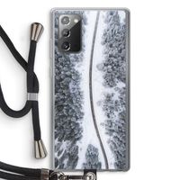 Snøfall: Samsung Galaxy Note 20 / Note 20 5G Transparant Hoesje met koord