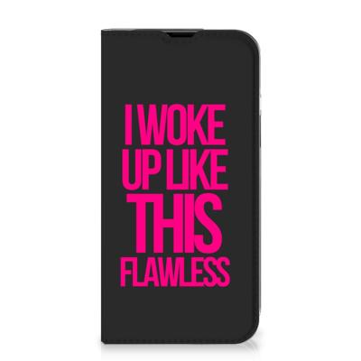 iPhone 14 Hoesje met tekst Woke Up - Origineel Cadeau Zelf Maken