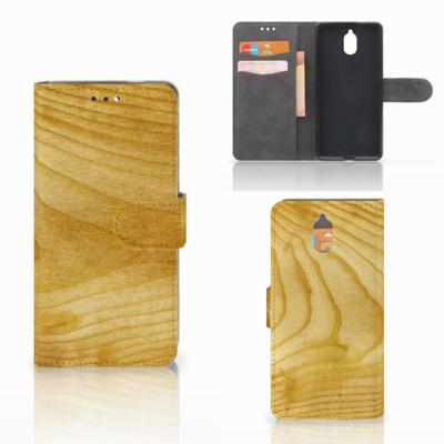 Nokia 3.1 (2018) | Book Style Case | Licht Hout