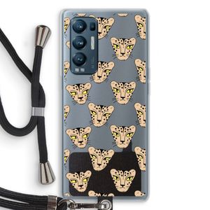 Tijger: Oppo Find X3 Neo Transparant Hoesje met koord