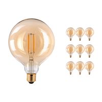 Voordeelpak 10x Noxion PRO LED Globe Classic Gloeilamp G125 E27 8W 822 Amber | Dimbaar - Vervanger voor 60W - thumbnail