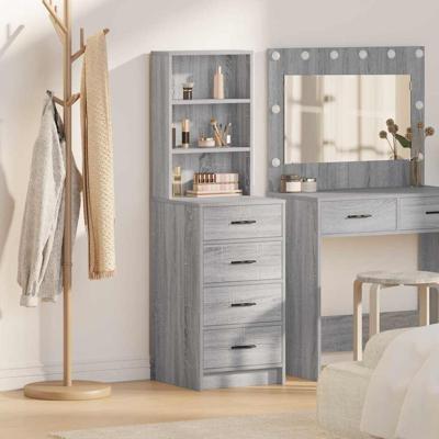 Highboard met lade Grijs sonoma 40 x 41 x 135 cm Bewerkt hout