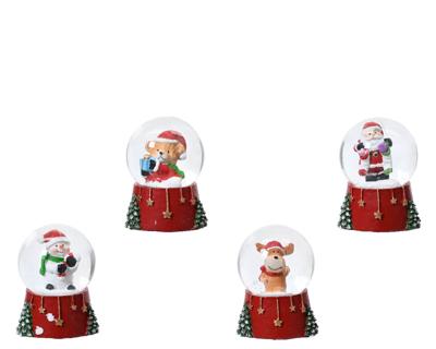Schudbol polyresin d4.5h6.2 cm rood a4 - Decoris
