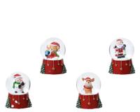 Schudbol polyresin d4.5h6.2 cm rood a4 - Decoris