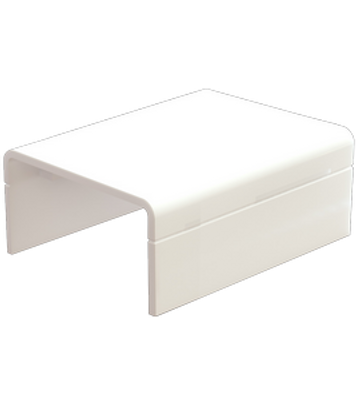 Eindstuk wit platte buis 25X13 Systeem platte buis