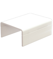 Eindstuk wit platte buis 25X13 Systeem platte buis