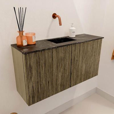 Toiletmeubel Mondiaz Joya Dlux | 80 cm | Meubelkleur Dusk | Faye wastafel Lava Wasbak Midden | Zonder kraangat(en)