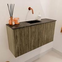 Toiletmeubel Mondiaz Joya Dlux | 80 cm | Meubelkleur Dusk | Faye wastafel Lava Wasbak Midden | Zonder kraangat(en)