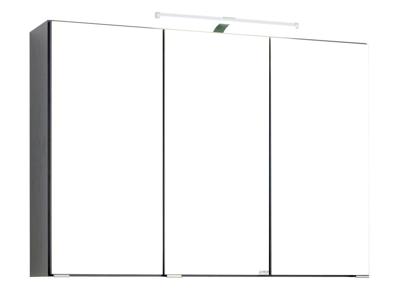 HELD Badkamer spiegelkast Bologna 3D (LED opbouwlamp, Donkergrijs, Breedte: 90 cm)