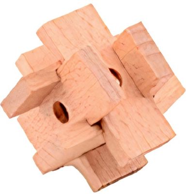 Johntoy breinbreker puzzel L 4,5 cm hout bruin Johntoy breinbreker puzzel L 4,5 cm hout bruin