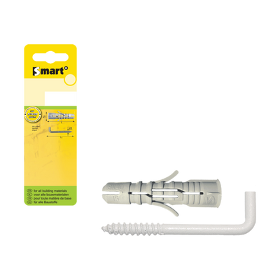 pgb-Europe SMART | plug + schroefduim Ø 8x40 Epoxy wit | 4 st SM0PSDN0508080040H