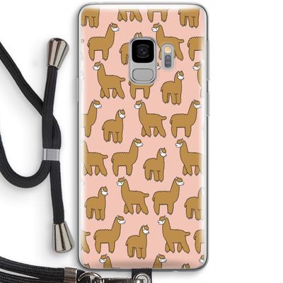 Alpacas: Samsung Galaxy S9 Transparant Hoesje met koord