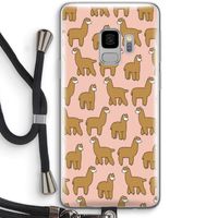 Alpacas: Samsung Galaxy S9 Transparant Hoesje met koord