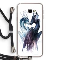 Yin Yang Dragons: Samsung Galaxy J4 Plus Transparant Hoesje met koord
