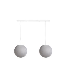 Cotton Ball Lights Tweevoudige hanglamp balk - Stone Cotton Ball Lights Tweevoudige hanglamp balk - Stone