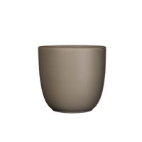 Bloempot - taupe bruin - mat - H9 x D10 cm - keramiek - voor kamerplant - plantenpot Bloempot - taupe bruin - mat - H9 x D10 cm - keramiek - voor kamerplant - plantenpot