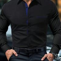 Bon&Bon Men's Dark Grey Long Sleeve Pocket Casual Shirt | Regular Fit Black-4 / XL