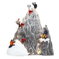 Hikers Climb on Mountaintop with LED polyresin 35cm Santaville - Santaville Hikers Climb on Mountaintop with LED polyresin 35cm Santaville - Santaville