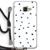 Blauwe stippen: Samsung Galaxy A3 (2016) Transparant Hoesje met koord