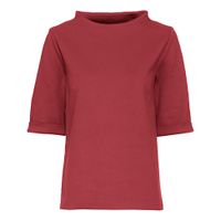 Jersey shirt met korte mouwen van bio-katoen, vino Maat: 40/42 - thumbnail