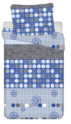 Sweet Home Dekbedovertrek Circles 140 x 200 cm Blauw - Polykatoen