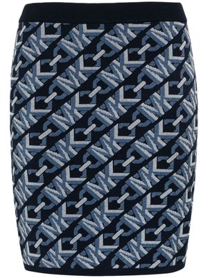 Michael Michael Kors jupe courte à logo jacquard - Bleu