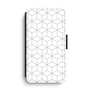 Zwart-witte kubussen: iPhone XS Max Flip Hoesje
