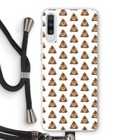 Poop emoji: Samsung Galaxy A70 Transparant Hoesje met koord