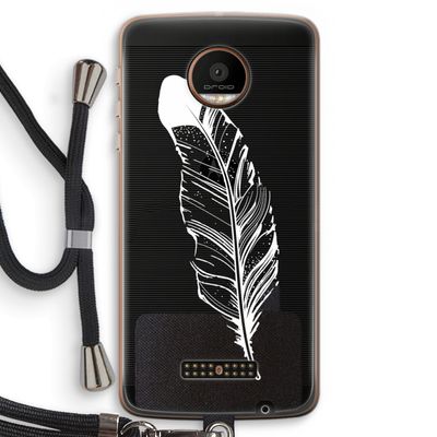 Pluim: Motorola Moto Z Force Transparant Hoesje met koord