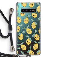 Citroenen: Samsung Galaxy S10 Plus Transparant Hoesje met koord Citroenen: Samsung Galaxy S10 Plus Transparant Hoesje met koord
