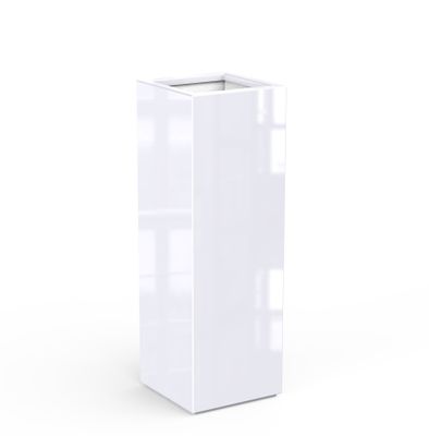 Polyester plantenbak CARREZ hoogglans 40x40x120cm. op=op