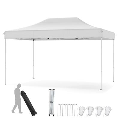 300 x 445 cm Instant Tuingazebo Tuintent met Afwateringsgaten Roltas 4 Touwen 8 Haringen Verstelbare Overkapping voor Bruiloften