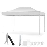300 x 445 cm Instant Tuingazebo Tuintent met Afwateringsgaten Roltas 4 Touwen 8 Haringen Verstelbare Overkapping voor Bruiloften