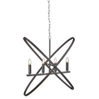 Searchlight Zwarte klassieke hanglampHoopla 4-lichts - 8244-4PW