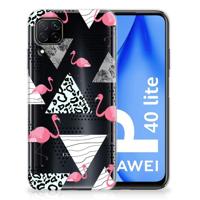 Huawei P40 Lite | TPU Hoesje | Flamingo Triangle