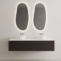 Onderkast Gliss Design Timotheus 200 CM 2 Lades Incl Topplaat Charcoal - thumbnail