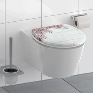 SCHÜTTE toiletbril met soft-close flowers & wood
