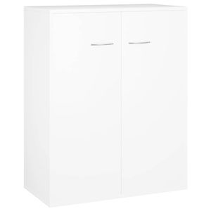 The Living Store Dressoir - Wit - 60 x 30 x 75 cm - 2 deuren - Spaanplaat